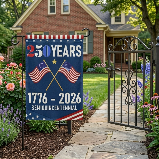 America 250th Anniversary Flag – US Semiquincentennial Garden & House Banner (1776–2026)