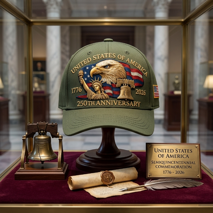 🔥Eagle & Liberty – United States 250th Anniversary Hat✨(Breathable & Lightweight Comfort & Unisex Fit)