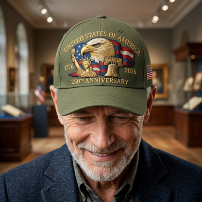 🔥Eagle & Liberty – United States 250th Anniversary Hat✨(Breathable & Lightweight Comfort & Unisex Fit)