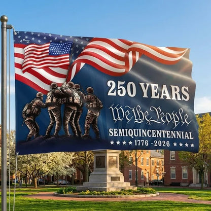 GenlyHome American Flag, 250 Years We The People Semiquincentennial Grommet Flag