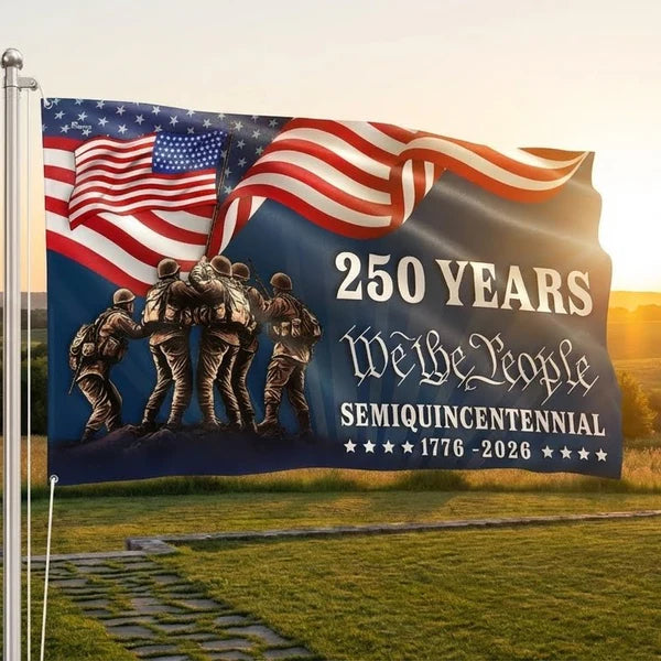 GenlyHome American Flag, 250 Years We The People Semiquincentennial Grommet Flag