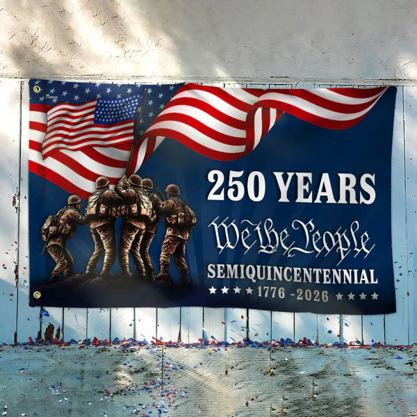GenlyHome American Flag, 250 Years We The People Semiquincentennial Grommet Flag