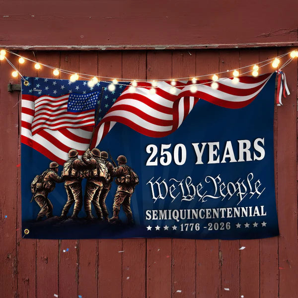 GenlyHome American Flag, 250 Years We The People Semiquincentennial Grommet Flag
