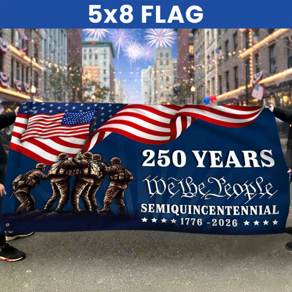 GenlyHome American Flag, 250 Years We The People Semiquincentennial Grommet Flag