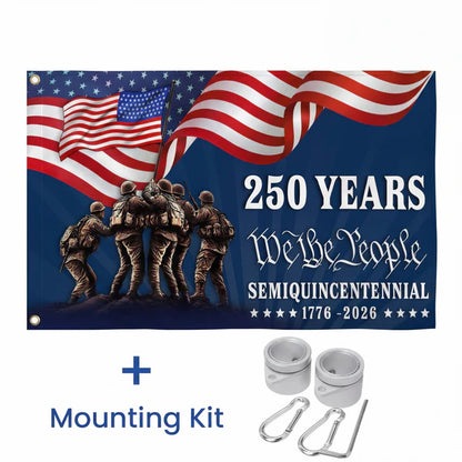 GenlyHome American Flag, 250 Years We The People Semiquincentennial Grommet Flag